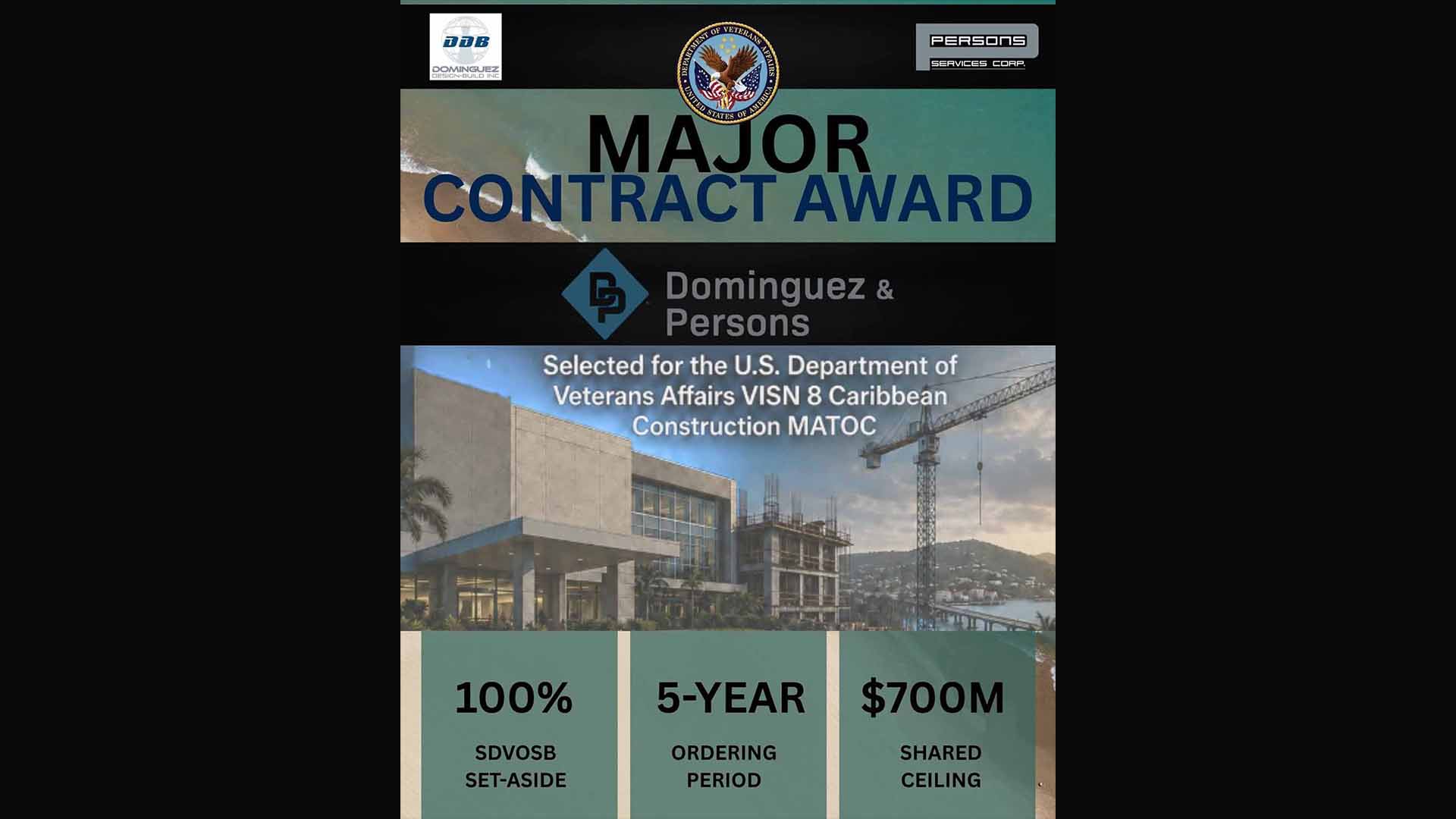 Dominguez & Persons Earns Position On Va Caribbean Construction MATOC