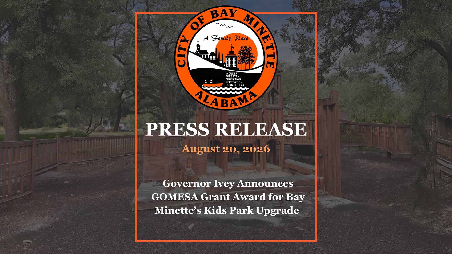 Ivey Awards Grant To Bay Minette’s Kids Park