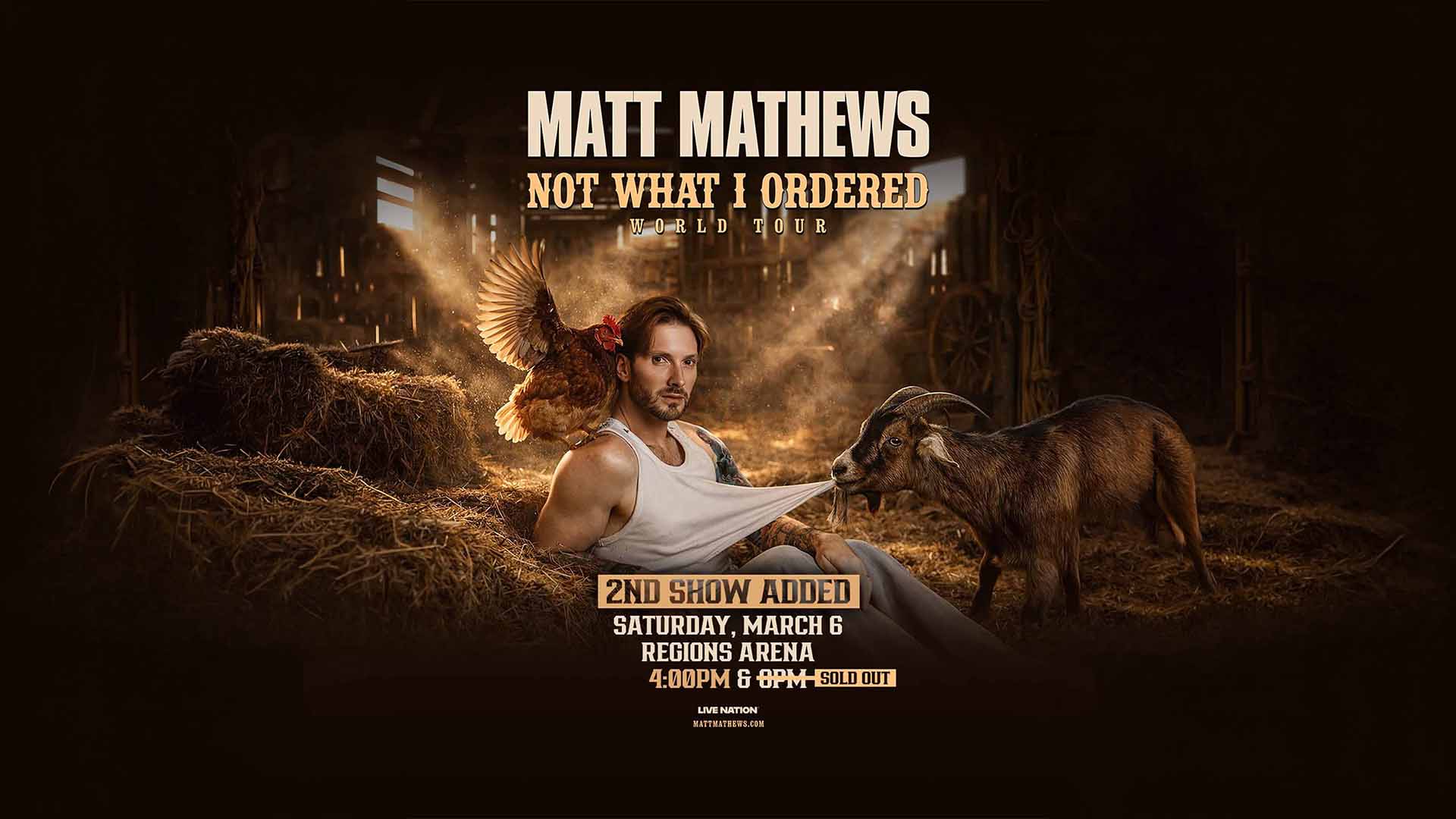Mathews To Headline First Regions Arena Event