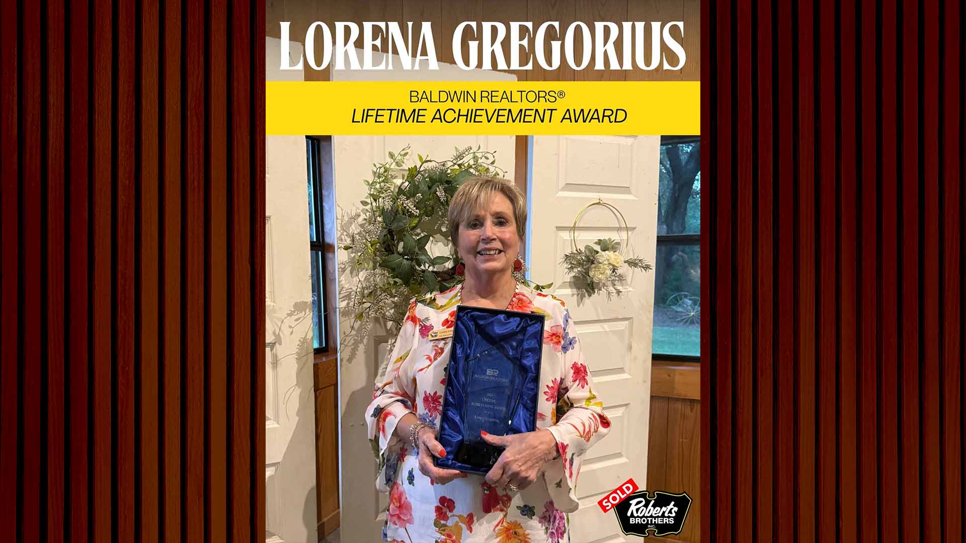 Gregorius Wins Baldwin Realtors 2027 Lifetime Achievement Award