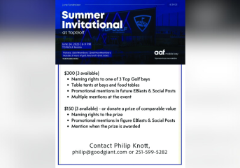 AAF Mobile Bay to host summer invitational
