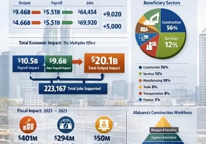 ABC OF ALABAMA RELEASES STUDY ON COMMERCIAL CONSTRUCTION INDUSTRY’S IMPACT ON ALABAMA ECONOMY