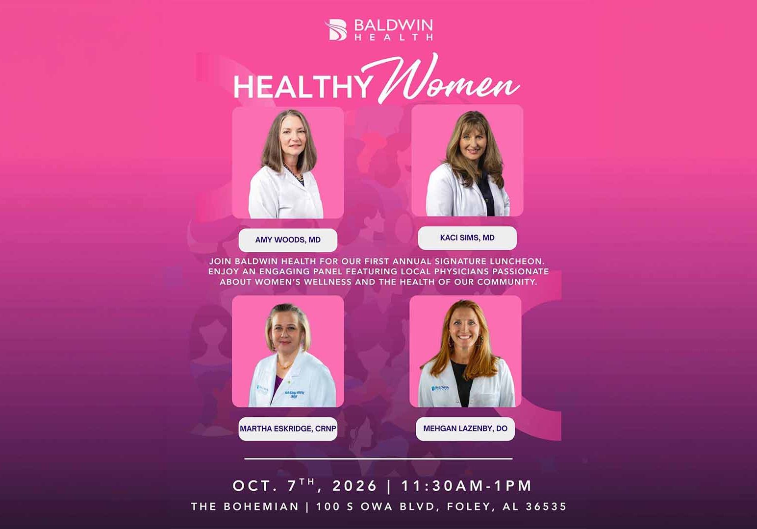 Baldwin Health To Host First Annual Healthy Women Luncheon