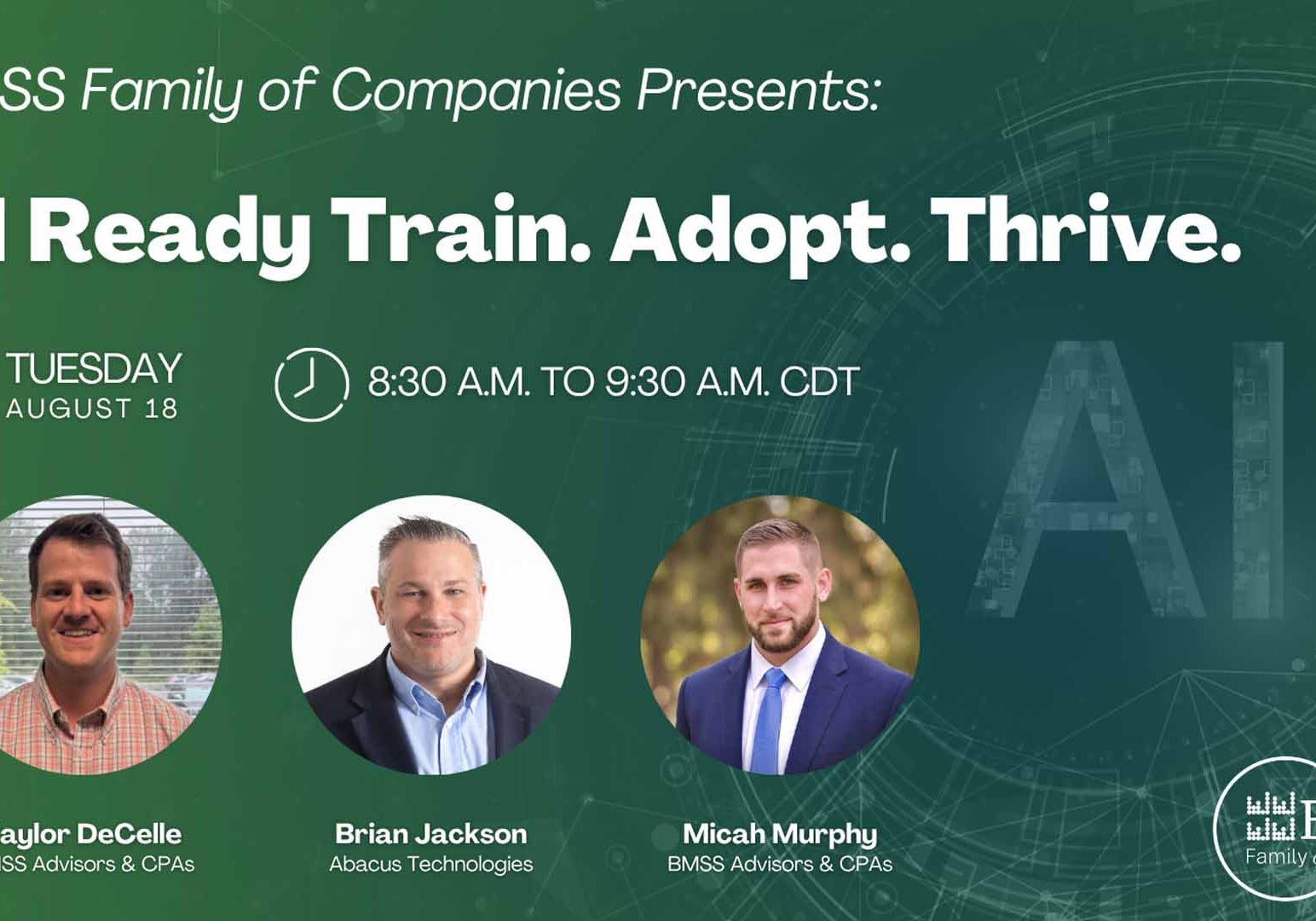 BMSS To Host AI Webinar