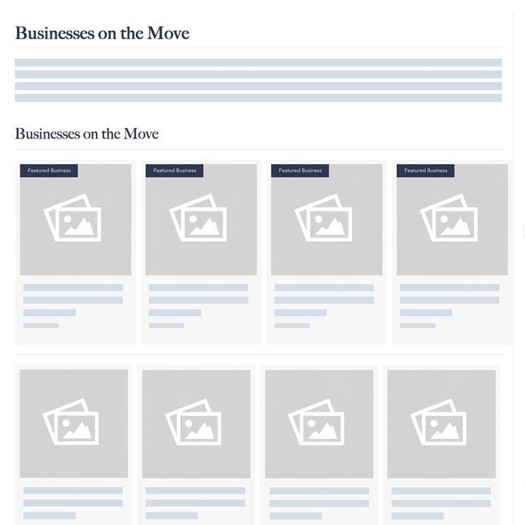 Businesses on the Move Page