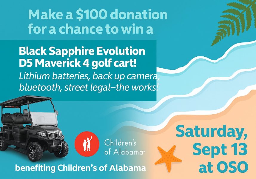 CHILDREN’S OF ALABAMA HOSTING CHARITY GOLF CART GIVEAWAY