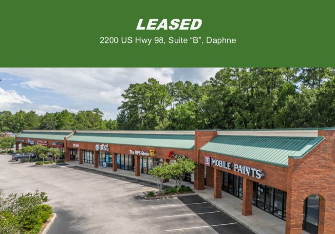 DAPHNE SHOPPING CENTER SPACE LEASED TO MEDICAL EQUIPMENT PROVIDER