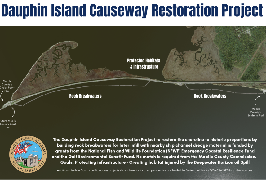 DAUPHIN ISLAND CAUSEWAY SHORELINE RESTORATION UPDATE