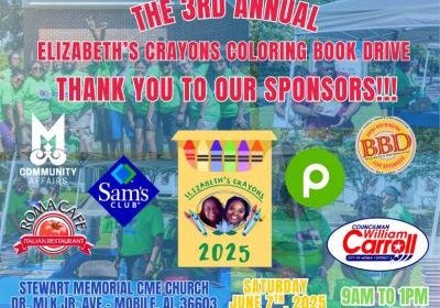 ELIZABETH’S CRAYONS ACCEPTING DONATIONS, SETS EVENT