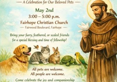 FAIRHOPE CHRISTIAN CHURCH TO HOST BLESSING OF THE PETS MAY 2
