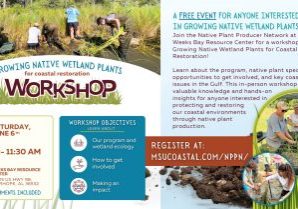 GROWING NATIVE PLANTS WORKSHOP SET FOR JUNE 6
