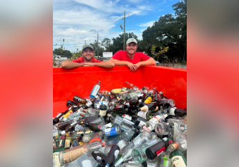 Glass Being Collected for Recycling