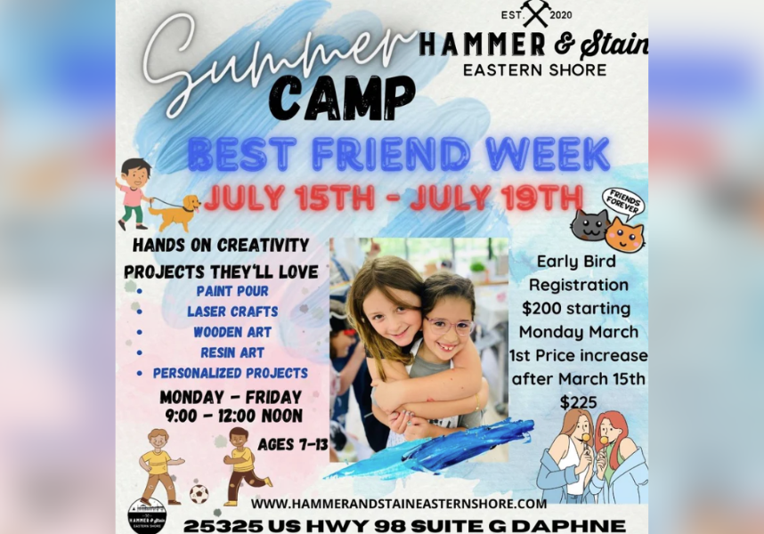 HAMMER & STAIN EASTERN SHORE SUMMER CAMP OFFERINGS