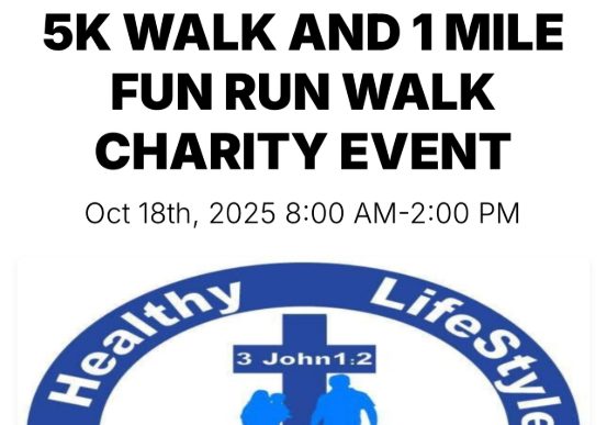 HEALTHY LIFESTYLE CHARITY EVENT TO BE HELD OCTOBER 18_