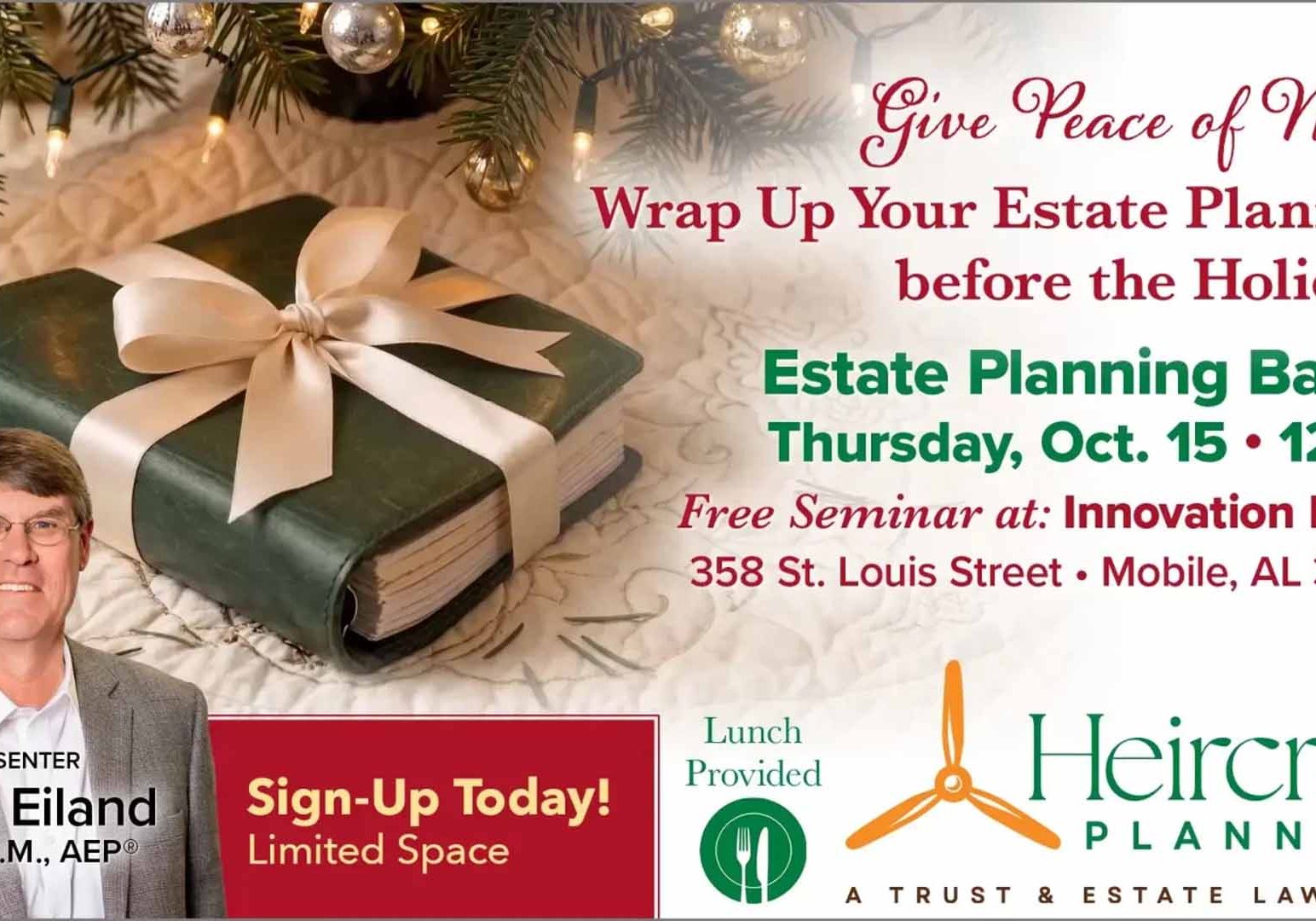 Heircraft To Hold Estate Planning Seminar