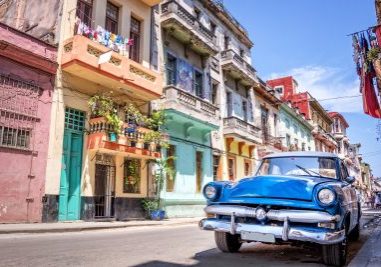 HAVANA, CUBA - APRIL 23: Vintage classic american car, on April 23, 2016  in Havana, Cuba