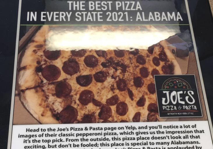 Joe&rsquo;s In Mobile Named Best Pizza In State