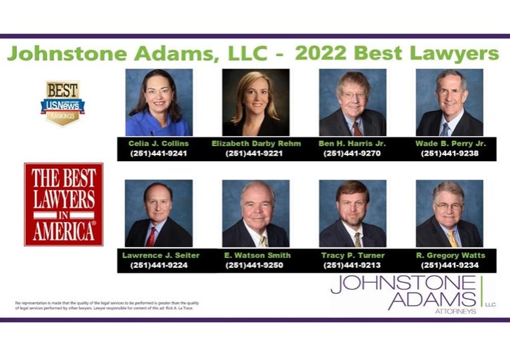 Johnstone Adams Attorneys Named "2022 Best Lawyers"