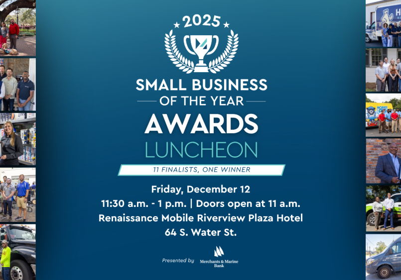 MOBILE CHAMBER AWARDS LUNCHEON SET FOR DECEMBER 12