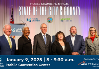 MOBILE CHAMBER’S STATE OF CITY, COUNTY COMING UP