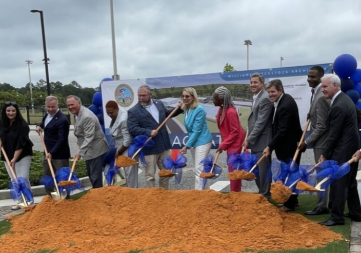 MOBILE COUNTY AQUATIC CENTER BEAM SIGNING MARKS PROGRESS