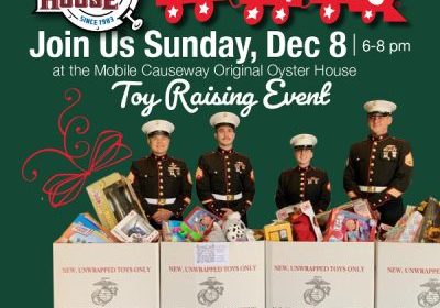 ORIGINAL OYSTER HOUSE COLLECTING FOR TOYS FOR TOTS, HOSTING EVENT