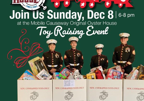 ORIGINAL OYSTER HOUSE COLLECTING FOR TOYS FOR TOTS, HOSTING EVENT