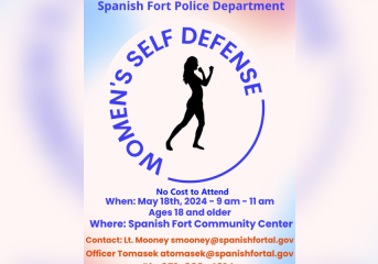 SPANISH FORT POLICE DEPARTMENT HOSTING SELF-DEFENSE CLASS
