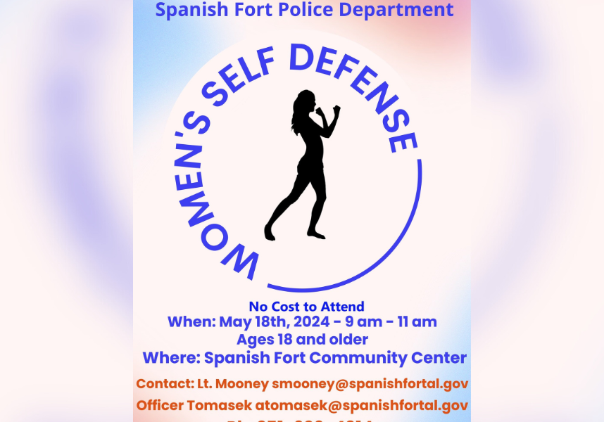 SPANISH FORT POLICE DEPARTMENT HOSTING SELF-DEFENSE CLASS