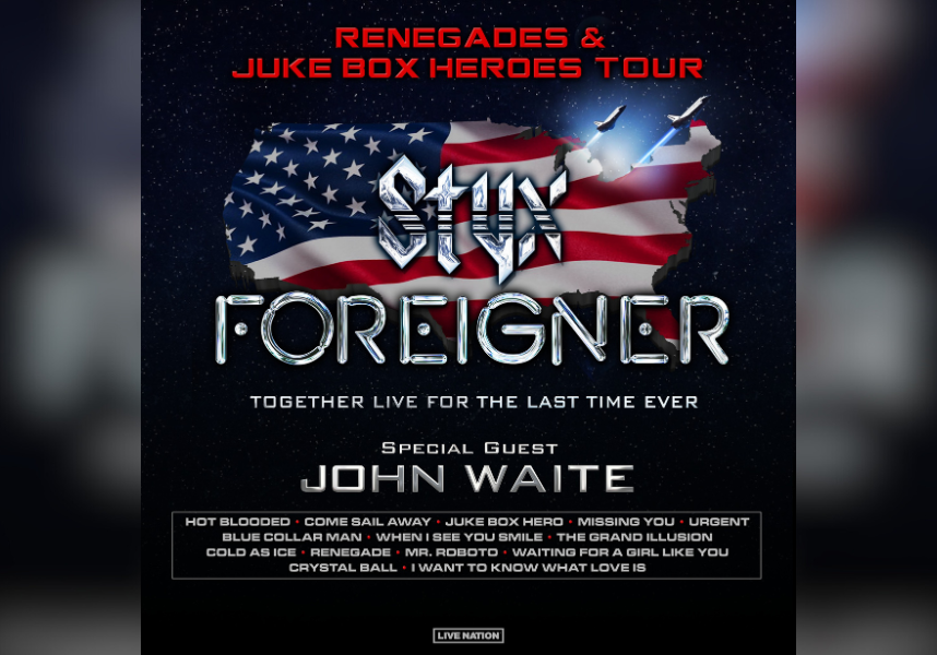 STYX, FOREIGNER, JOHN WAITE COMING TO THE WHARF