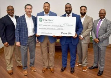 THE FIRST BANK DONATES $75,000 TO BISHOP STATE 1