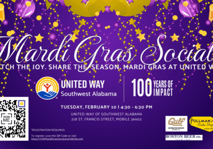 UNITED WAY MARDI GRAS SOCIAL COMING UP