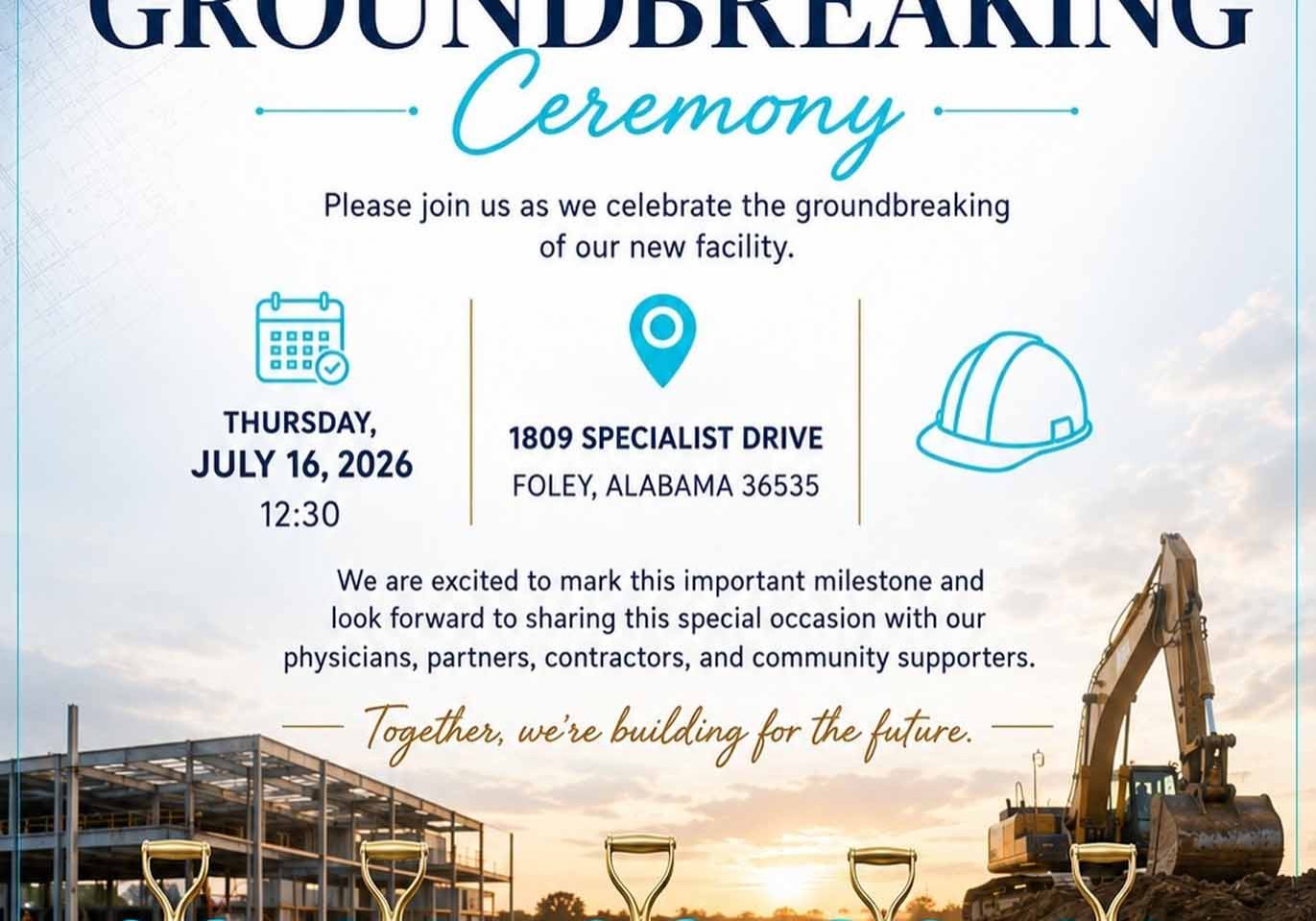 Urology Associates To Host Foley Groundbreaking On July 16