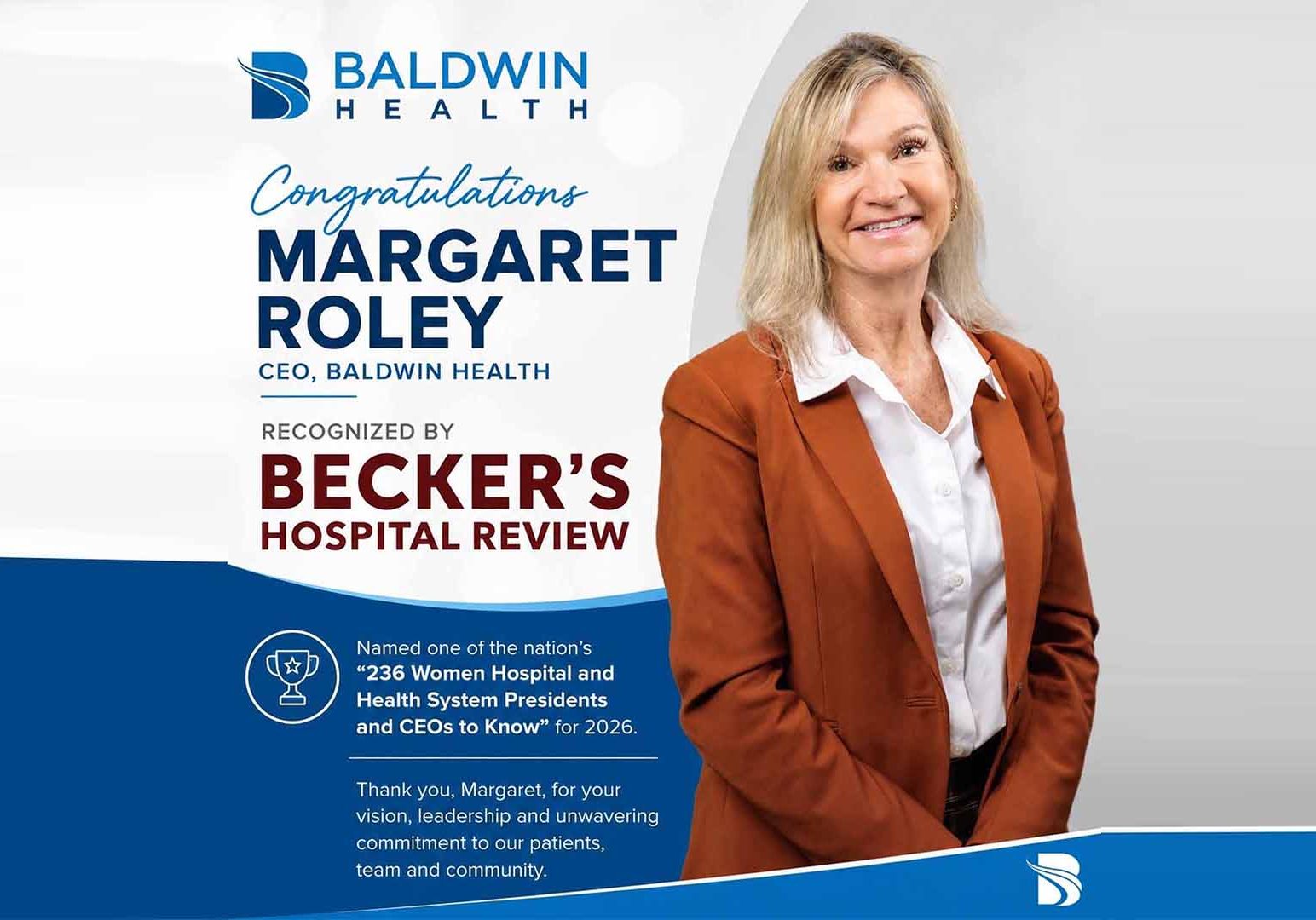 baldwin health ceo named to top hospital leadership list