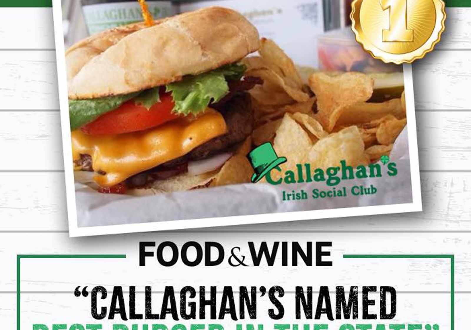 Callaghan&rsquo;s Has Best Burger In The State Per <em>Food &amp; Wine</em>