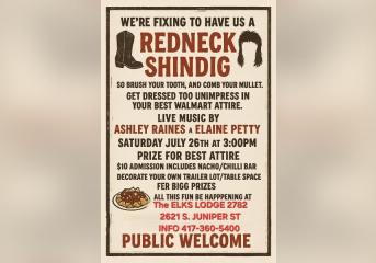 elks lodge shindig tomorrow, location available for rent