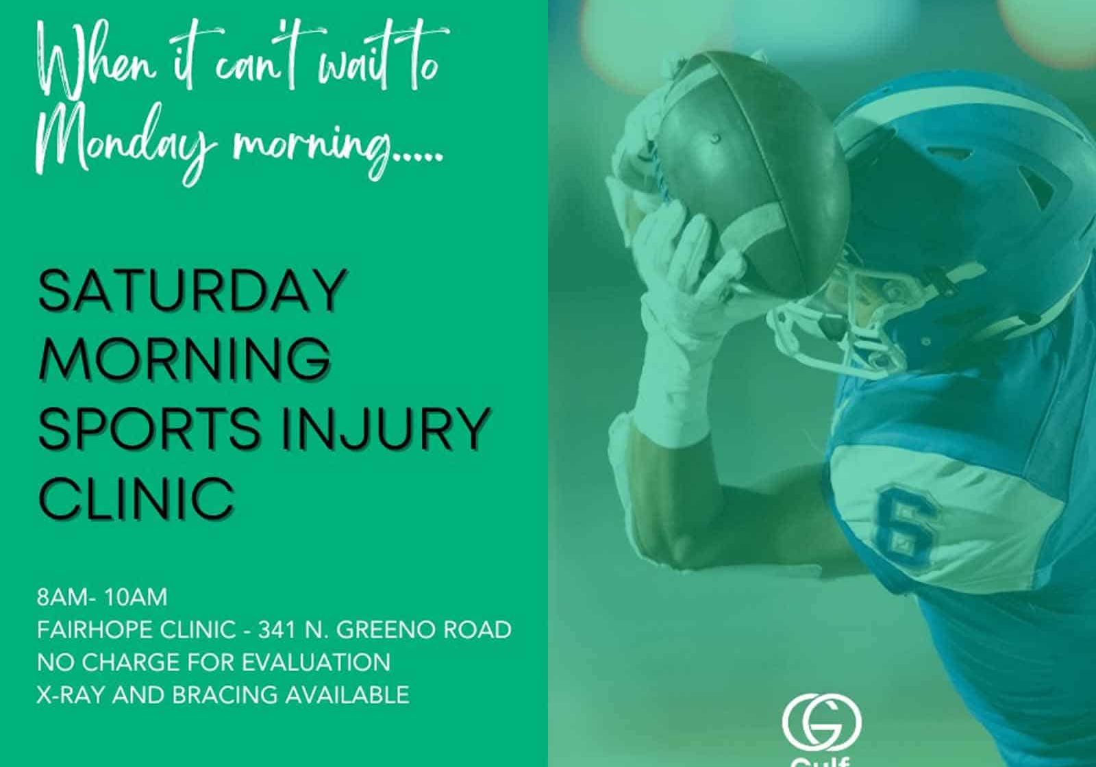 Gulf Orthopaedic Hosting Sports Injury Clinic On Saturdays