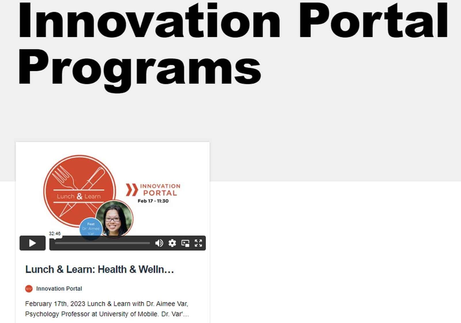 Innovation Portal Launches On-Demand Sessions