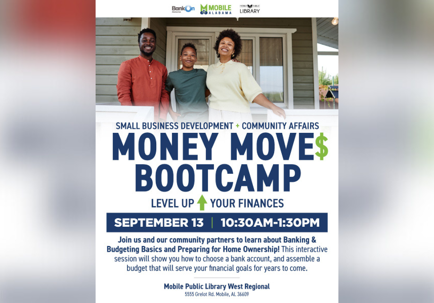 mobile's money moves Bootcamp is tomorrow