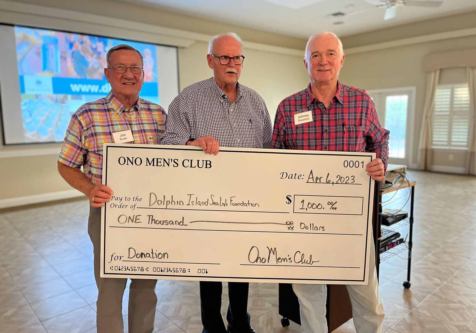 Ono Men&rsquo;s Club Donates To DISL Foundation