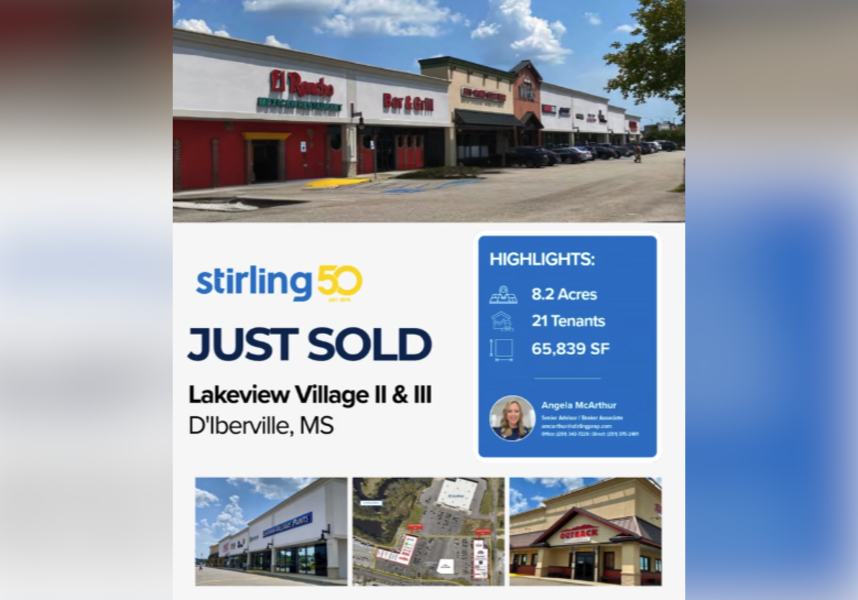 stirling Announces sale of retail property