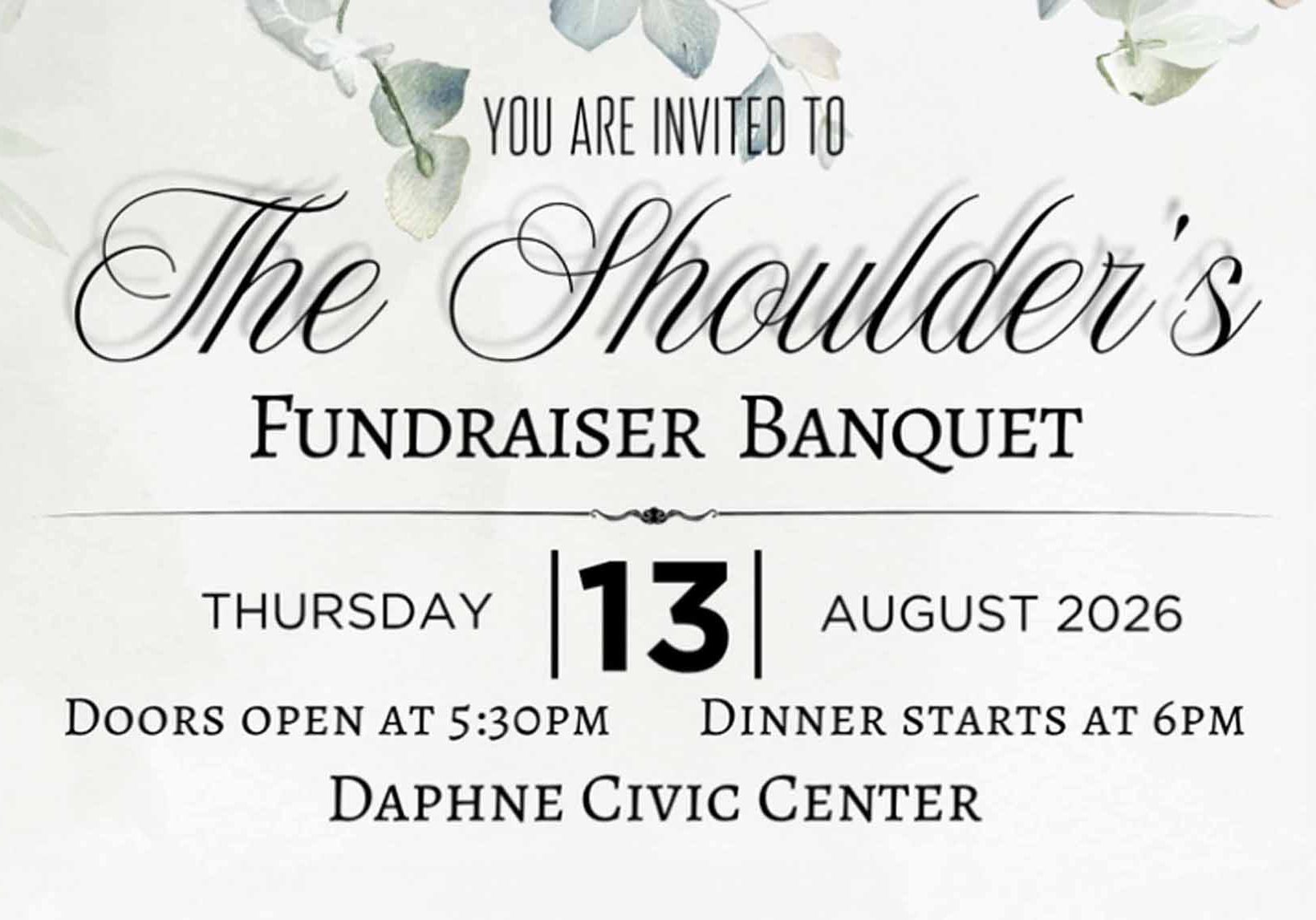 the shoulder fundraiser announced